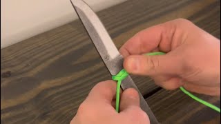 Wrapping a Paracord knife handle [upl. by Yenor651]