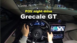 2024 Maserati Grecale GT POV night drive [upl. by Sternlight563]