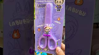 Labubu scissors ✂️❤️labubu schoolsupplies trending shorts scissors popmart stationery [upl. by Eveivenej]