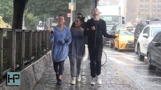 Ariana Grande  First Outing Since Mac Millers Death  Gets Caught in a Rain Storm [upl. by Inohs]