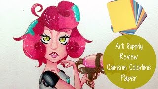 ART SUPPLY REVIEW  Canson Colorline Paper  Splatoon Octoling Fan Art [upl. by Daniala]