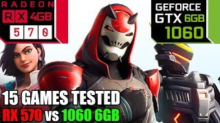 RX 570 vs GTX 1060 6GB  15 Games Tested  Mid 2019 [upl. by Dryden]