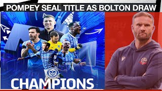 PORTSMOUTH WIN LEAGUE ONE AS BOLTON DROP POINTS [upl. by Amir673]