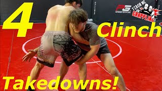 4 CLINCH Takedowns to Destroy your Opponents [upl. by Politi238]