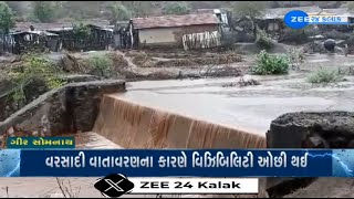 Monsoon 2024 Mesmerizing visuals emerge from Tulsishyam following heavy rain showers in Gir [upl. by Cosetta]