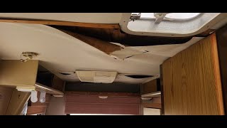 How to Fix a motorhome LeSharo RV repairs Ceiling Panel [upl. by Oicnedurp322]