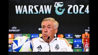 ANCELOTTI CARVAJAL AND VALVERDE LIVE PRESS CONFERENCE  REAL MADRID  ATALANTA  EUROPEAN SUPER CUP [upl. by Mehalek]