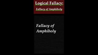 Logical Fallacy Amphiboly Explanation and Examples of Amphiboly Fallacy [upl. by Jeramey]