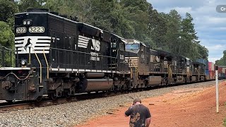 HERITAGE UNIT  STALLED OUT TRAINS  AND A 5 MILE SHOVE CRAZY DAY ON THE GREENVILLE DISTRICT [upl. by Enert]