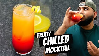 SUNRISE MOCKTAIL RECIPE  5 MIN  Halal Chef [upl. by Capone]