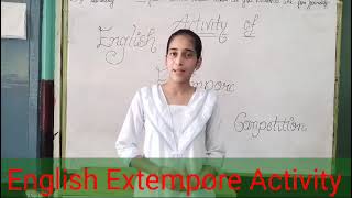 English Extempore Activity englishspeaking 2024publictalk education new activity [upl. by Leidag]