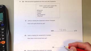 OCR GCSE Maths Paper 2 Revision RECIPES QUESTION [upl. by Dallis522]