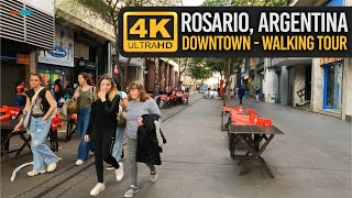 【4K 60FPS】Walk in Rosario downtown WINTER 🇦🇷 [upl. by Tyre444]