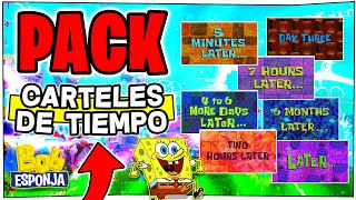 🔥 PACK CARTELES DE TIEMPO DE BOB SPONJA ⏰ EN ESPAÑOL👈 2024 [upl. by Breana]