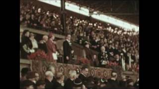 Huwelijk Prinses Juliana en Prins Bernhard von LippeBiesterfeld Defilé in Olympisch Stadion 1937 [upl. by Euqnom648]