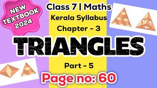 class 7 maths chapter 3 triangles page 60 kerala syllabus part 5 [upl. by Olleina390]