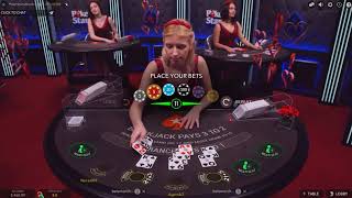 БлэкДжек на ПокерСтарс с живым дилеромBlackJack on PokerStars with live dealer [upl. by Bonney]