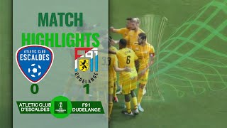 ATLETIC ESCALDES 0 1 F91 DUDELANGE UEFA CONFERENCE LEAGUE  1ST QF ROUND  HIGHLIGHTS 110724 [upl. by Ynagoham698]