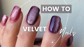 How to create VELVET NAILS [upl. by Templeton]