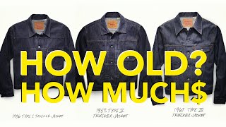 Levi’s Vintage Denim Jackets How To Date Them How To Rate Them And What Are They Worth [upl. by Valida]