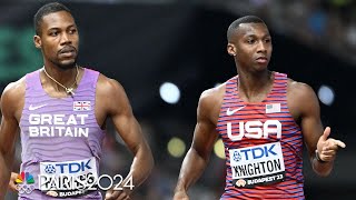 Sprint phenom Erriyon Knighton coolly clinches 200m finals berth at Worlds  NBC Sports [upl. by Aicemed]