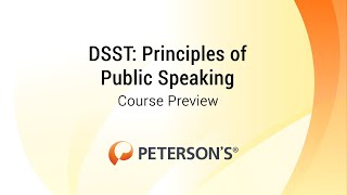 Petersons DSST Principles of Public Speaking  Course Preview [upl. by Edrahs]