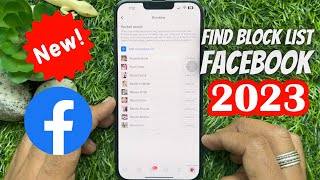 How to Find Block List on Facebook App 2023 [upl. by Aicilram59]