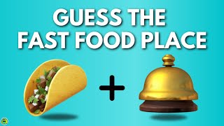 Guess The Fast Food Place by Emoji  Food Emoji Quiz [upl. by Elleyoj]