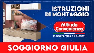 Istruzioni di montaggio Soggiorno Giulia  MONDO CONVENIENZA [upl. by Ahseyi]