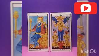 LA EMPERADOR  EL DIABLO 👿 👑🔮emperatriz diablo emperador combinaciones tarot arcanosmayores [upl. by Nobel]