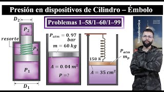 Presión Interna en Dispositivos de Cilindro–Émbolo Vertical  Problemas 1–581–601–99 Çengel 9 ed [upl. by Ecinhoj]