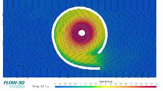 Flow Control with a Vortex Valve  FLOW3D HYDRO [upl. by Coray]