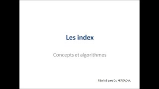 Chapitre5 Les index [upl. by Eillom]