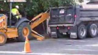 Backhoe digging a trench in Rancho Cordova CA [upl. by Mancino]