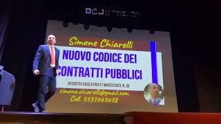 Il nuovo Codice dei contratti pubblici  Chiarelli a Pompei  parte 1 1562023 [upl. by Aiblis533]