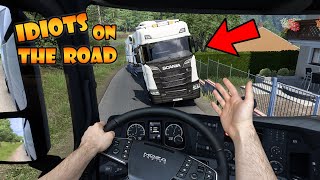 ★ IDIOTS on the road 55  ETS2MP  Funny moments  Euro Truck Simulator 2 Multiplayer [upl. by Ibrad]