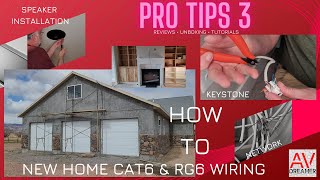 Pro Tips Part 3 Audio Video New Construction Prewire Home Theater TV Inwall In ceiling speakers [upl. by Scheld]