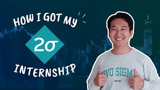 How I got a Two Sigma Internship for Software Engineering [upl. by Kemppe]