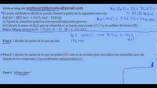 Reacciones químicas estequiometria cálculos con masas 01 ejercicios y problemas resueltos [upl. by Ycrep429]