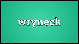 Wryneck Meaning [upl. by Akinej497]