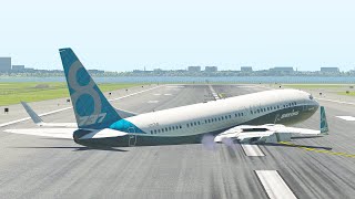 B737 Pilot Emergency Landing By Belly XP11 [upl. by Tiler]