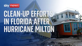 Cleanup efforts continue in Florida after Hurricane Milton [upl. by Ylimme]