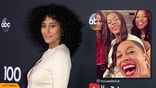 Tracee Ellis Ross Announces Girlfriends Reunion On The Set Of Blackish [upl. by Valli]