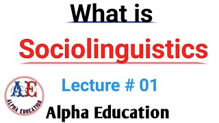 What is sociolinguistics  Lec  01 Factors Elements and Types of Sociolinguistics linguistics [upl. by Inhoj]