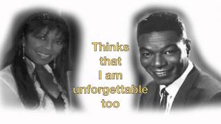 Nate King Cole and Natalie Cole Unforgettable Lyrics [upl. by Imerej]