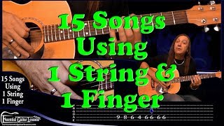 15 1 String Guitar Songs – Beginners Guitar Songs – Easy Songs to Play on Guitar [upl. by Lytsyrk]