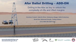 703 Anneleen Foubert  Afar Dallol Drilling as key to unlock complexity of rifts and rifted margins [upl. by Paluas]