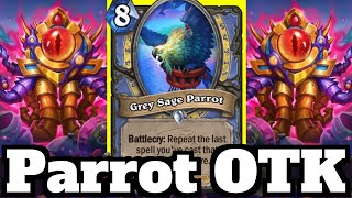 MACHINE GUN Mage Grey Sage Parrot OTK Combo  Hearthstone [upl. by Catherina91]