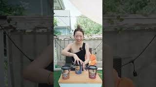 Trying Korean Instant Noodles  Cup Udon Taste Test [upl. by Hooker]