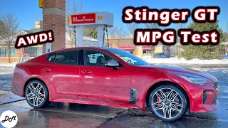 2022 Kia Stinger GT AWD – MPG Test  Realworld Highway Range [upl. by Bobbie]